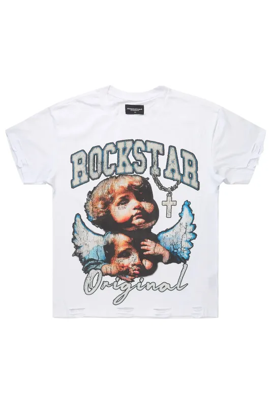 Dieter White Oversized Graphic T-Shirt sold by Rockstar Original
