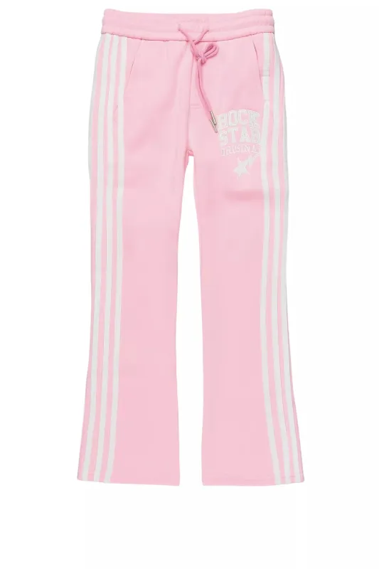 Girls Gerrit Pink Stacked Baggy Track Pant sold by Rockstar Original