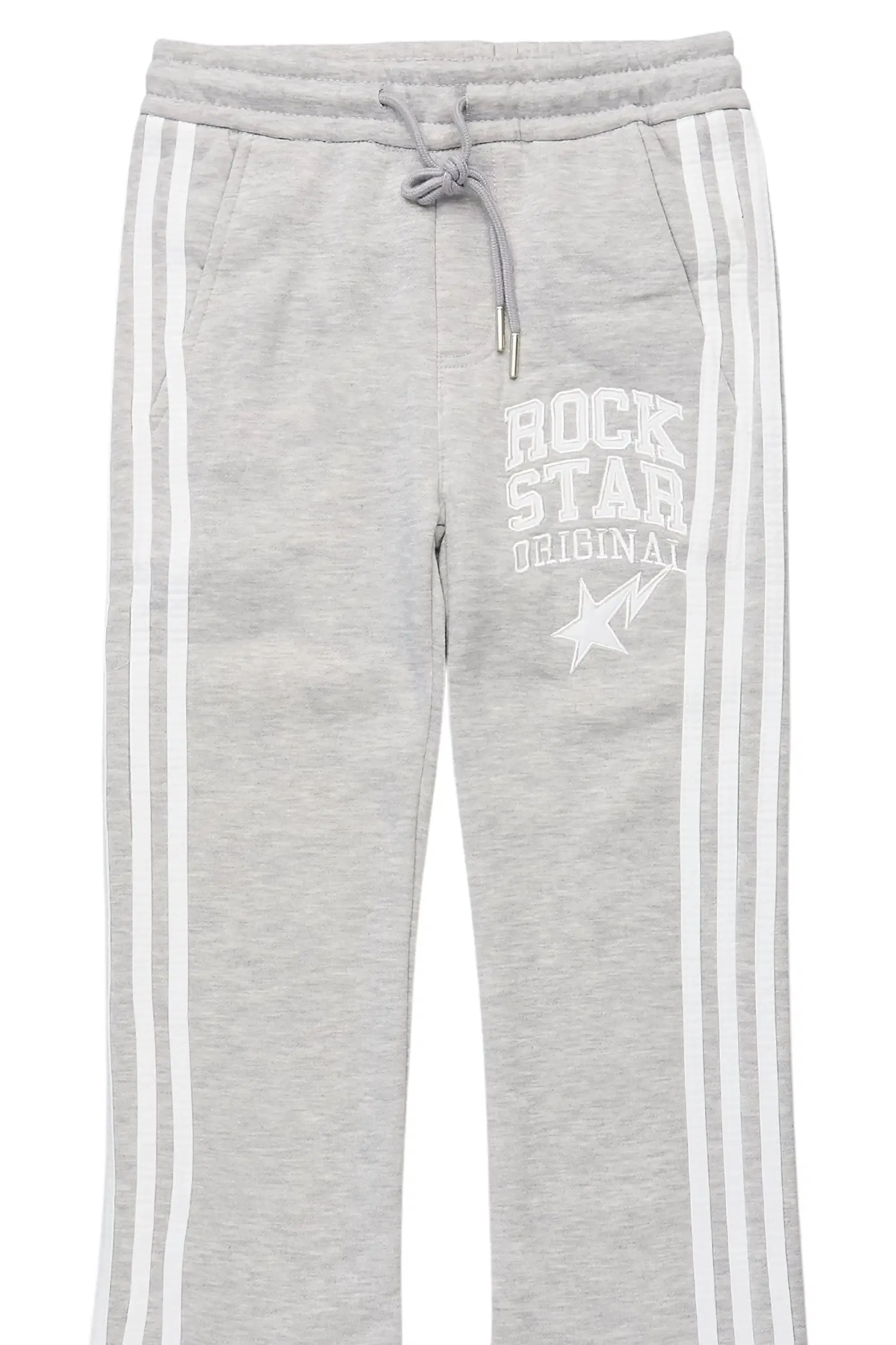 Girls Gerrit Grey Stacked Baggy Track Pant sold by Rockstar Original product image thumbnail 2