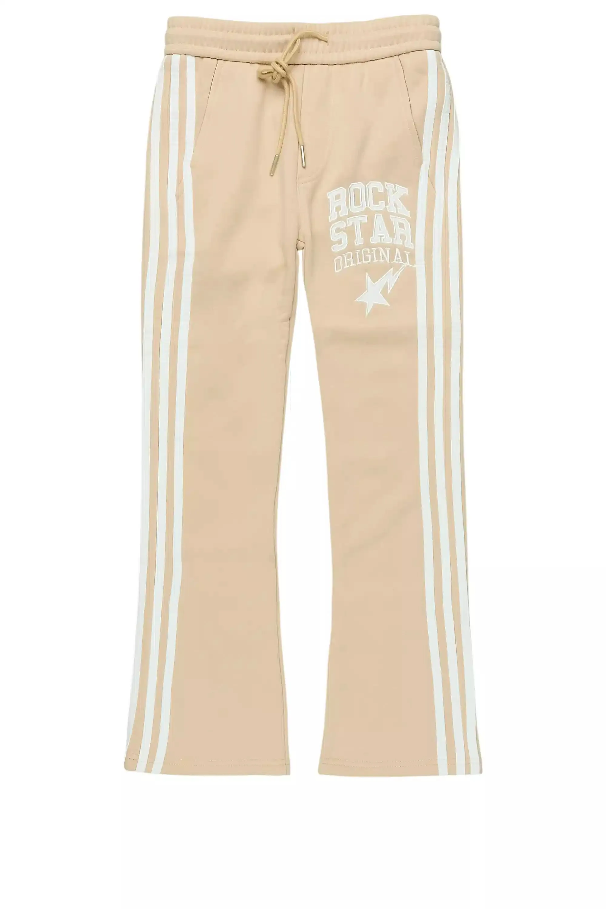 Boys Gerrit Beige Stacked Baggy Track Pant sold by Rockstar Original product image thumbnail 2