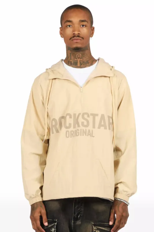 Sana Beige Graphic Windbreaker sold by Rockstar Original
