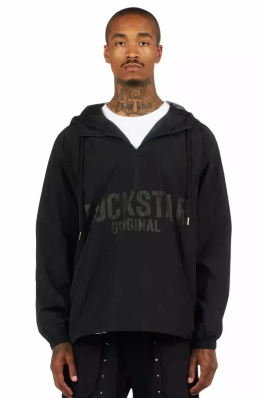 Sana Black Graphic Windbreaker sold by Rockstar Original