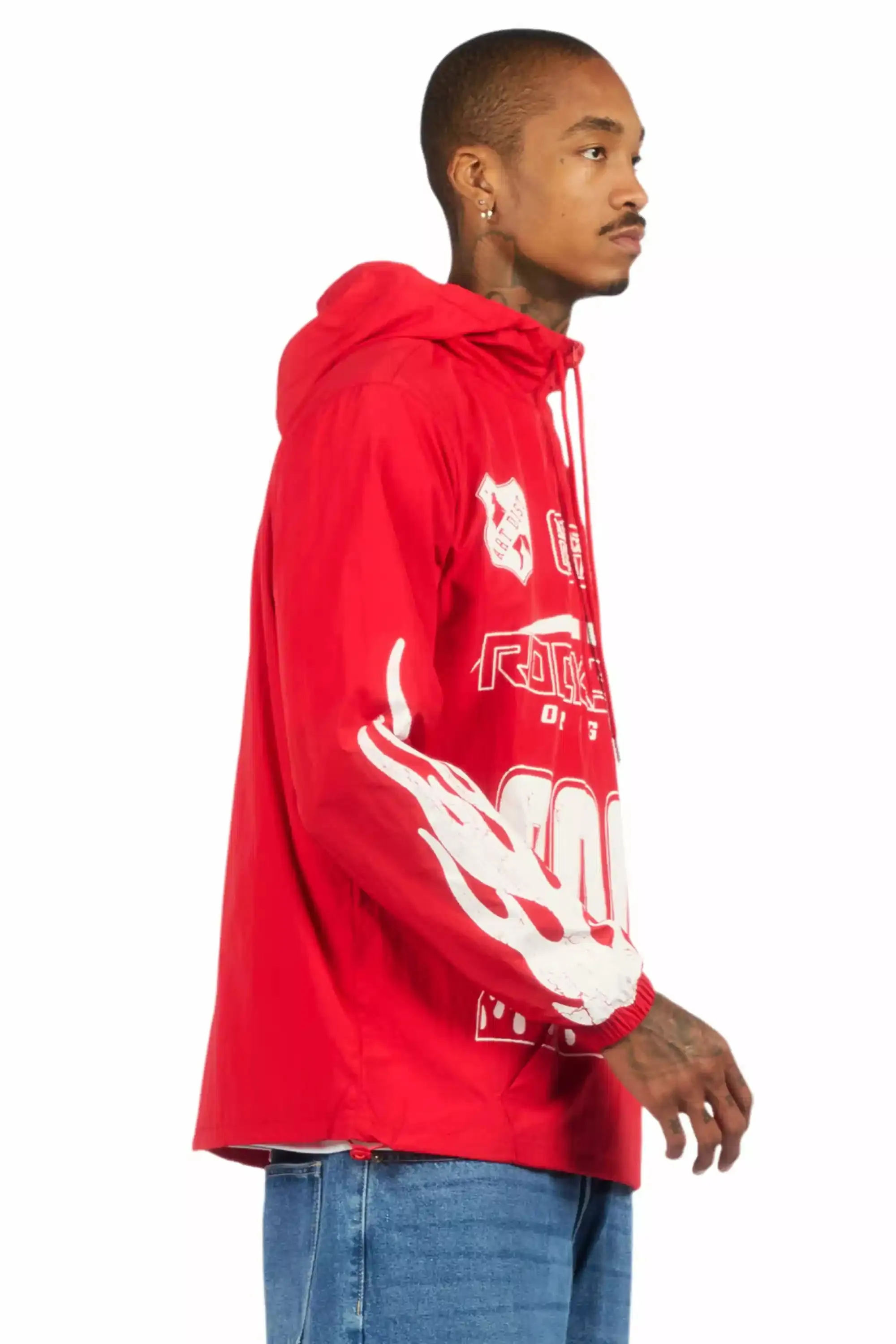 Amos Red Graphic Windbreaker sold by Rockstar Original product image thumbnail 4