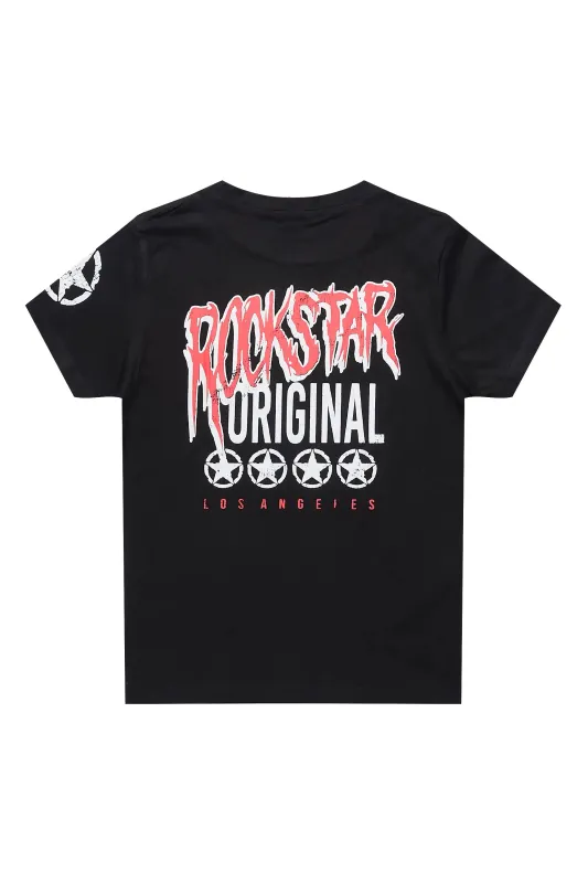 Boys Wizzurd Black Graphic T-Shirt sold by Rockstar Original