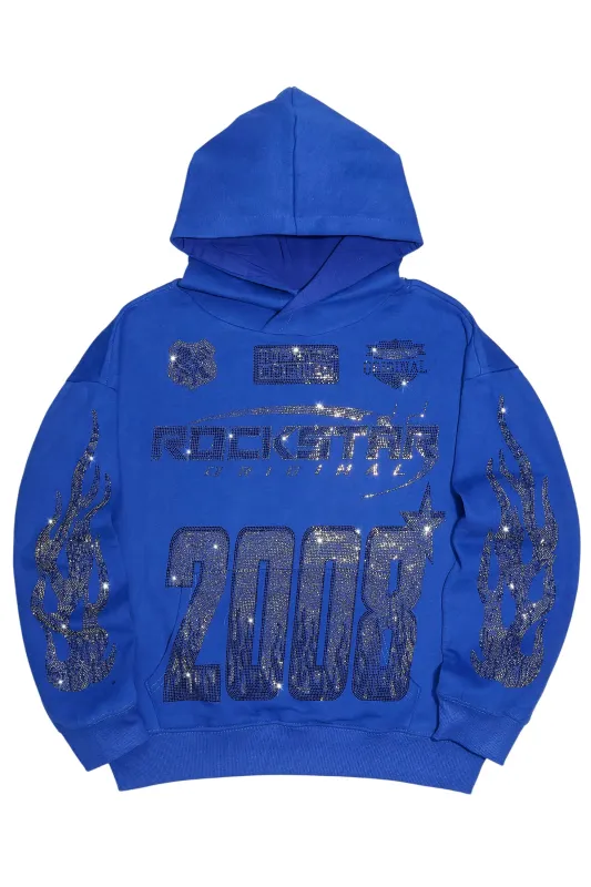 Amos Royal Rhinestone Oversized Hoodie sold by Rockstar Original
