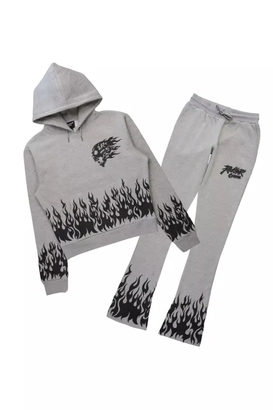 Arais Heather Grey Super Stacked Flare Trackset sold by Rockstar Original