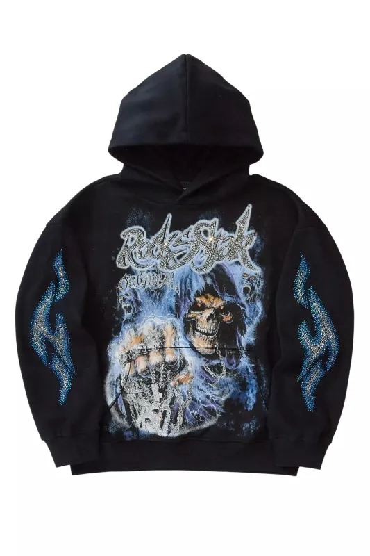 Shaquala Black Rhinestone Hoodie sold by Rockstar Original