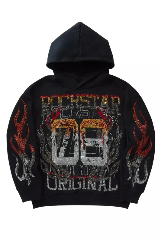 Veyene Black Rhinestone Oversized Hoodie sold by Rockstar Original