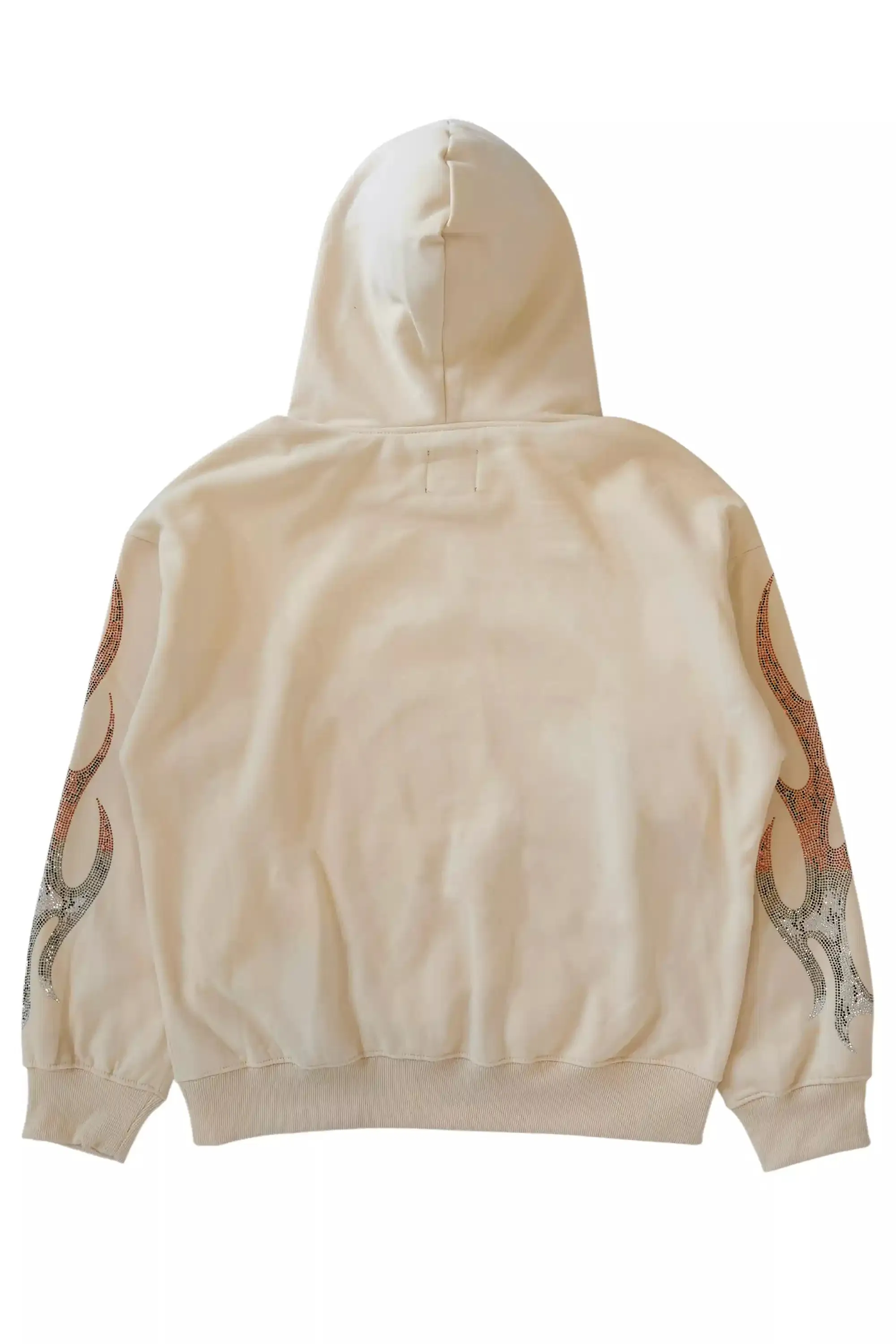 Veyene Beige Rhinestone Oversized Hoodie sold by Rockstar Original product image thumbnail 3