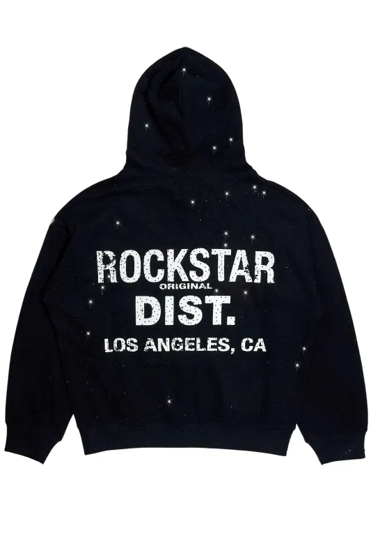 Lake Black Rhinestone Oversized Hoodie sold by Rockstar Original