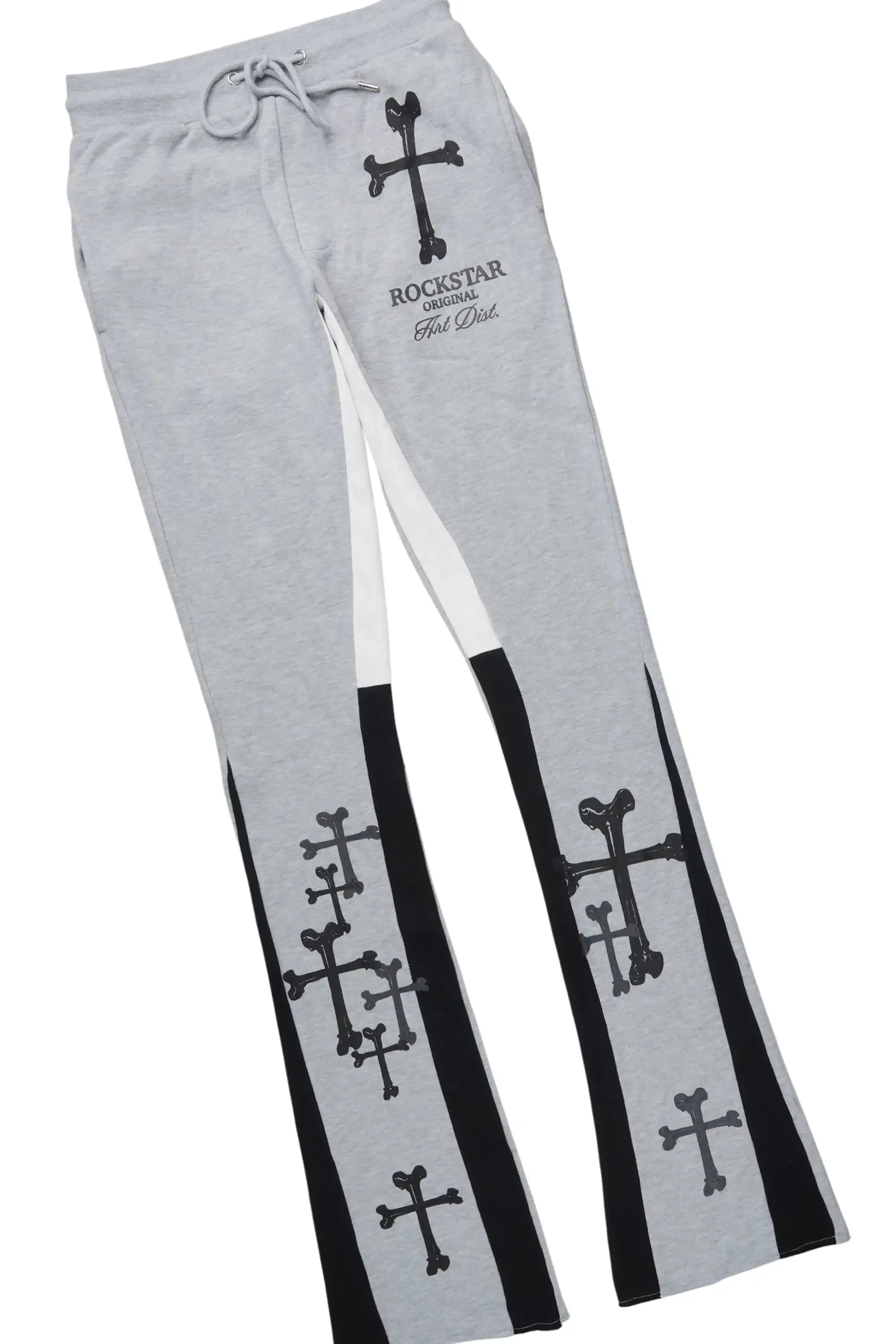 Olivier Heather Grey/Black Hoodie/Stacked Flare Track Set sold by Rockstar Original product image thumbnail 4