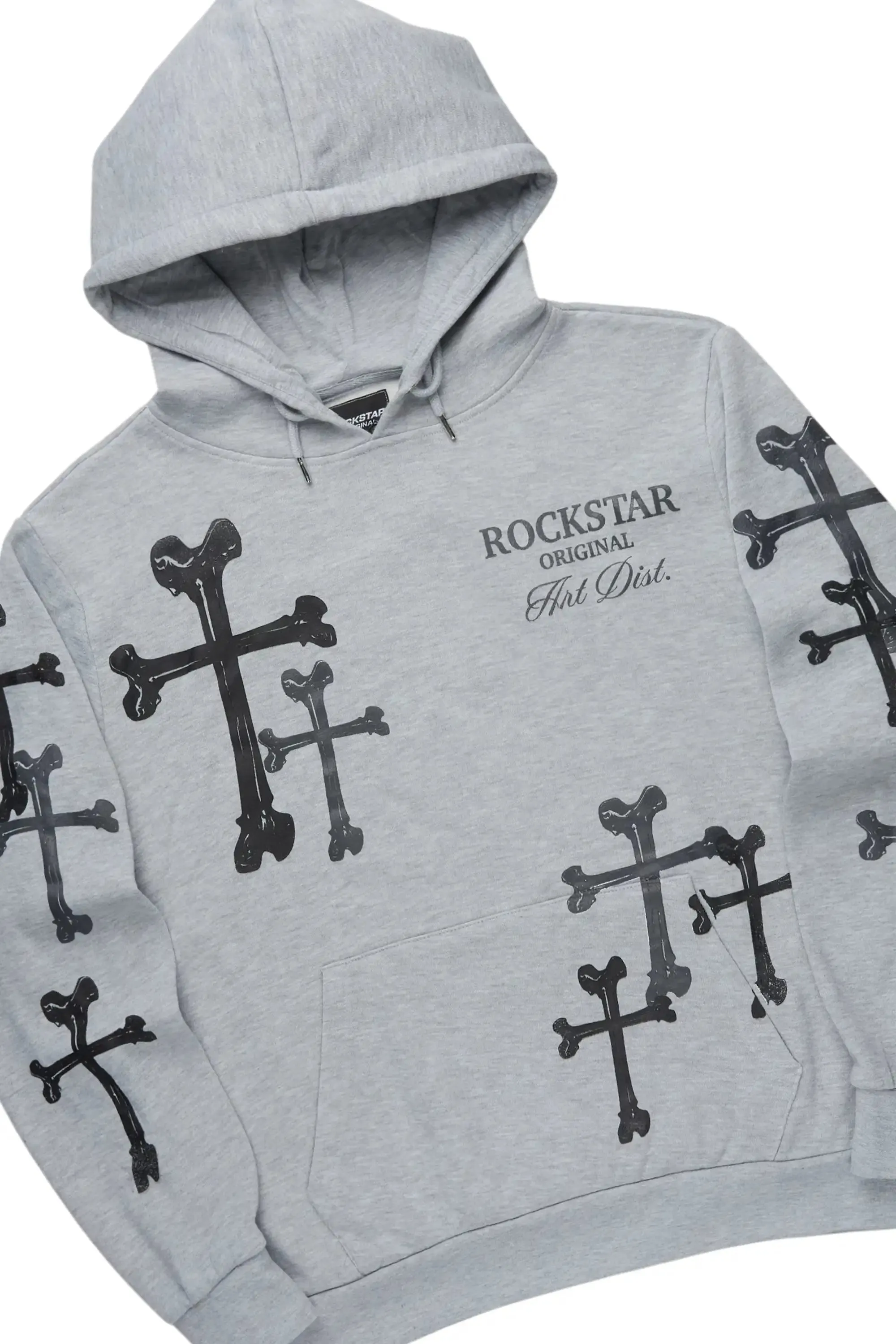 Olivier Heather Grey/Black Hoodie/Stacked Flare Track Set sold by Rockstar Original product image thumbnail 2
