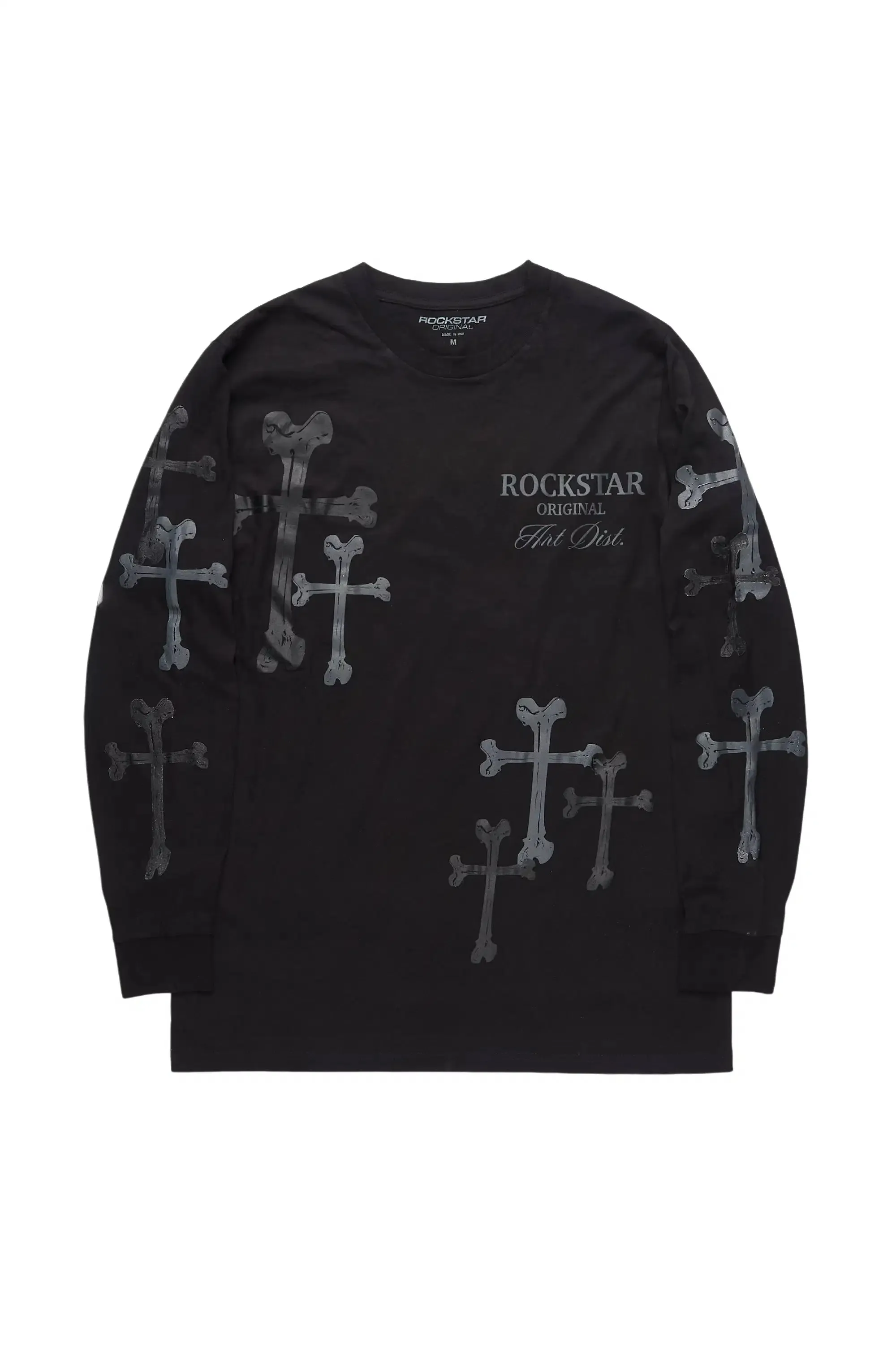 Olivier Black Long Sleeve Graphic T-Shirt sold by Rockstar Original
