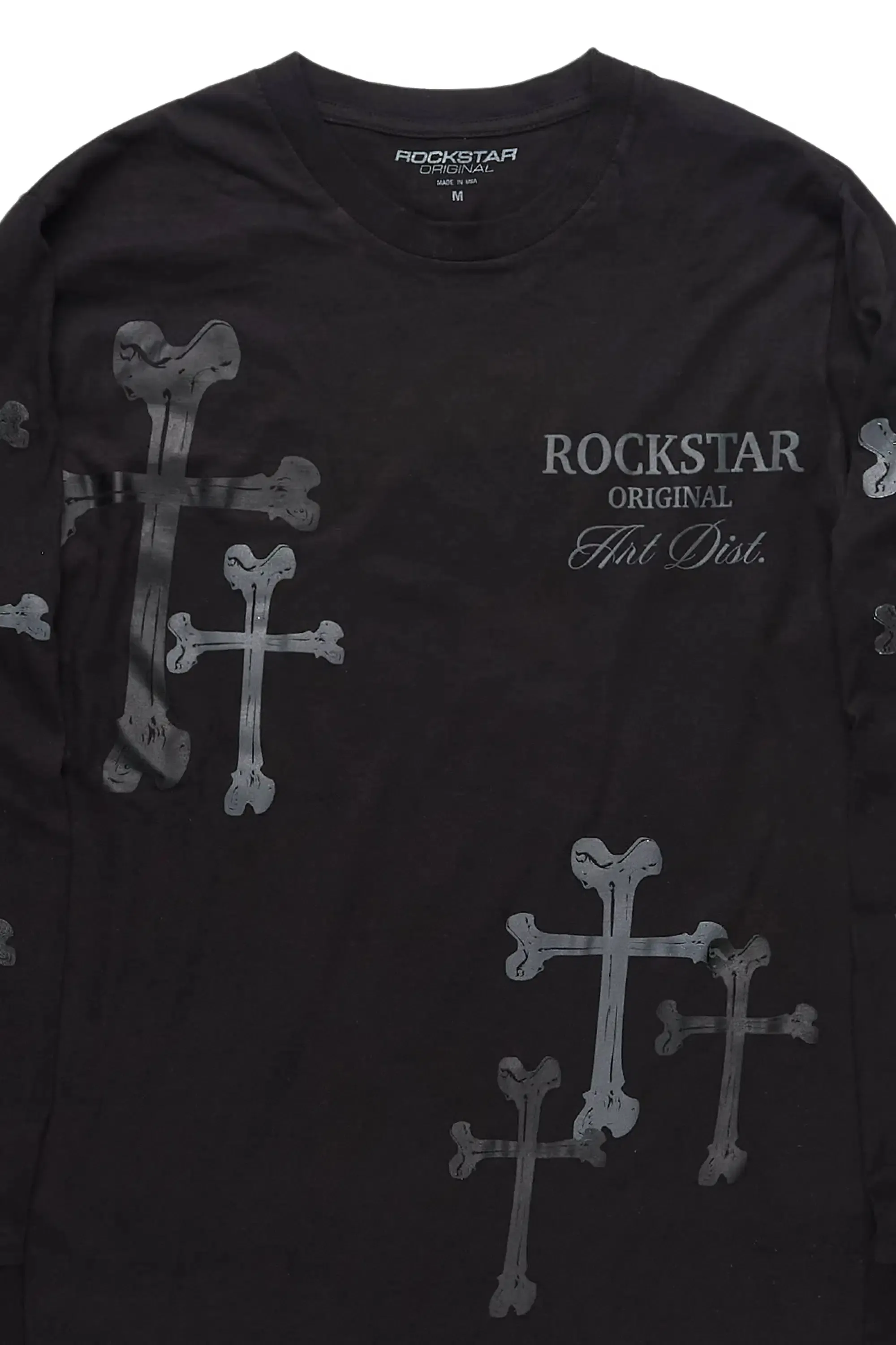 Olivier Black Long Sleeve Graphic T-Shirt sold by Rockstar Original product image thumbnail 2