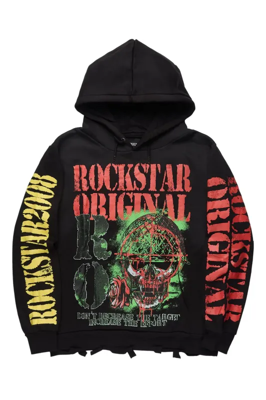 Kilshot Romance Black Distressed Graphic Hoodie sold by Rockstar Original
