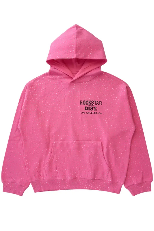 Dalasia Pink Rhinestone Hoodie sold by Rockstar Original