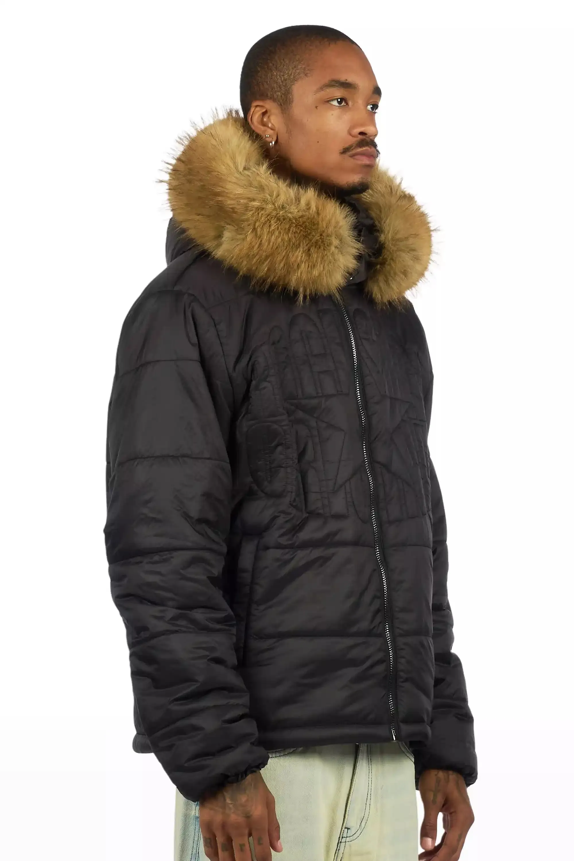 Chillwave Black Puffer Jacket sold by Rockstar Original product image thumbnail 4