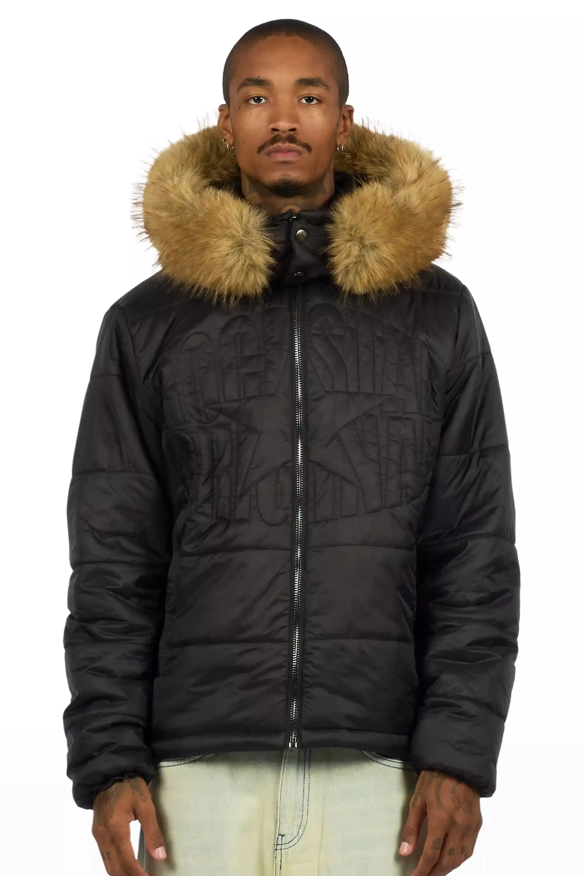 Chillwave Black Puffer Jacket sold by Rockstar Original product image thumbnail 3