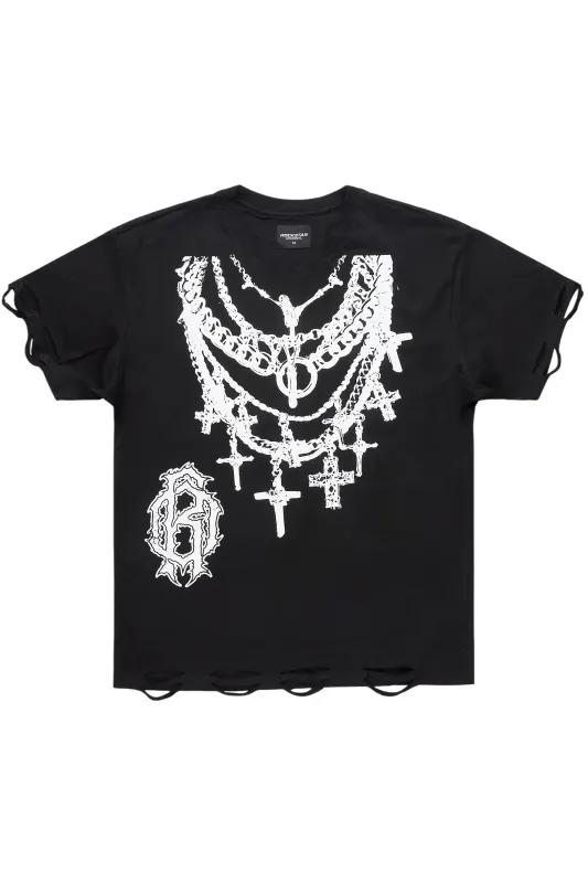Nyro Black Oversized Graphic T-Shirt sold by Rockstar Original