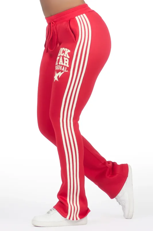 Briana Red Stacked Track Pant sold by Rockstar Original