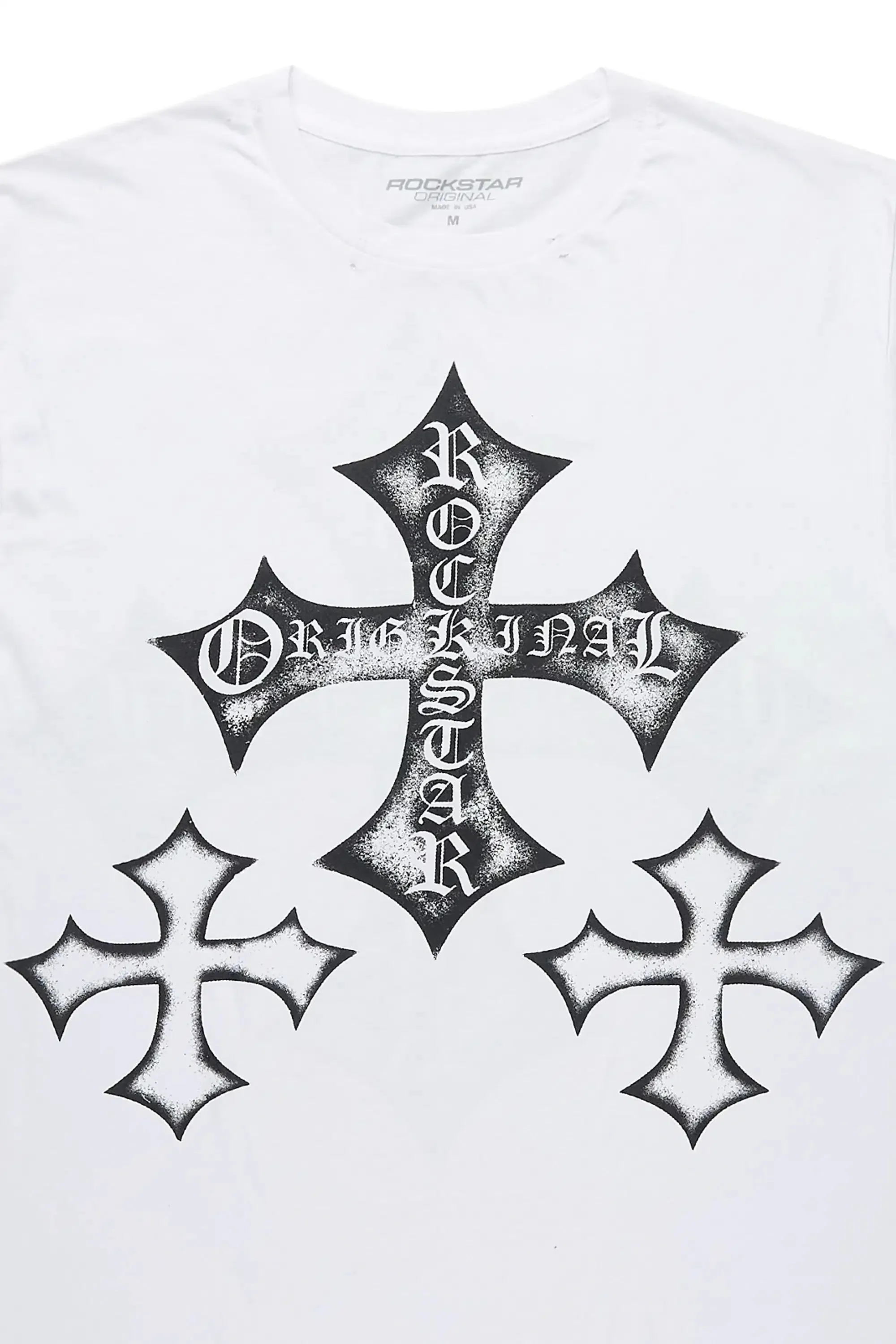 Yesha White Graphic Short Sleeve Tee Shirt sold by Rockstar Original product image thumbnail 2