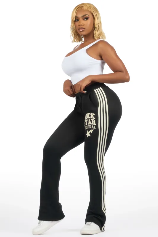 Briana Black Stacked Track Pant sold by Rockstar Original