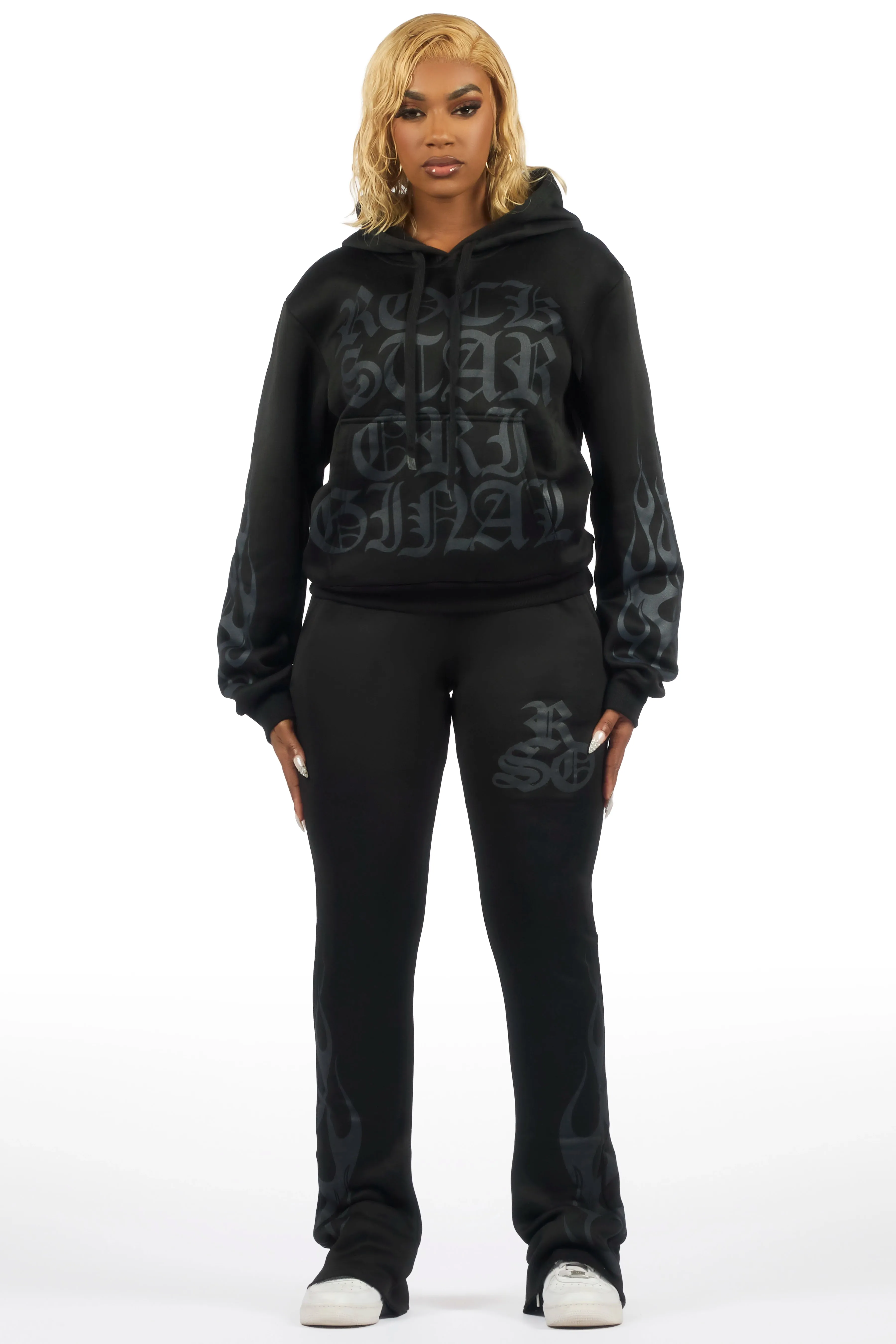 Anisha Black Stacked Track Set sold by Rockstar Original product image thumbnail 2