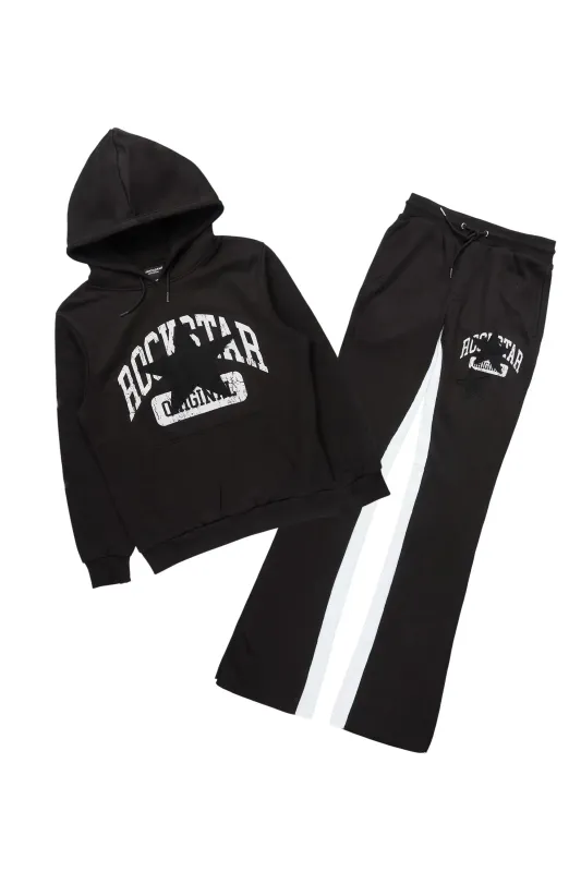 Mallor Black Hoodie Stacked Flare Track Set sold by Rockstar Original