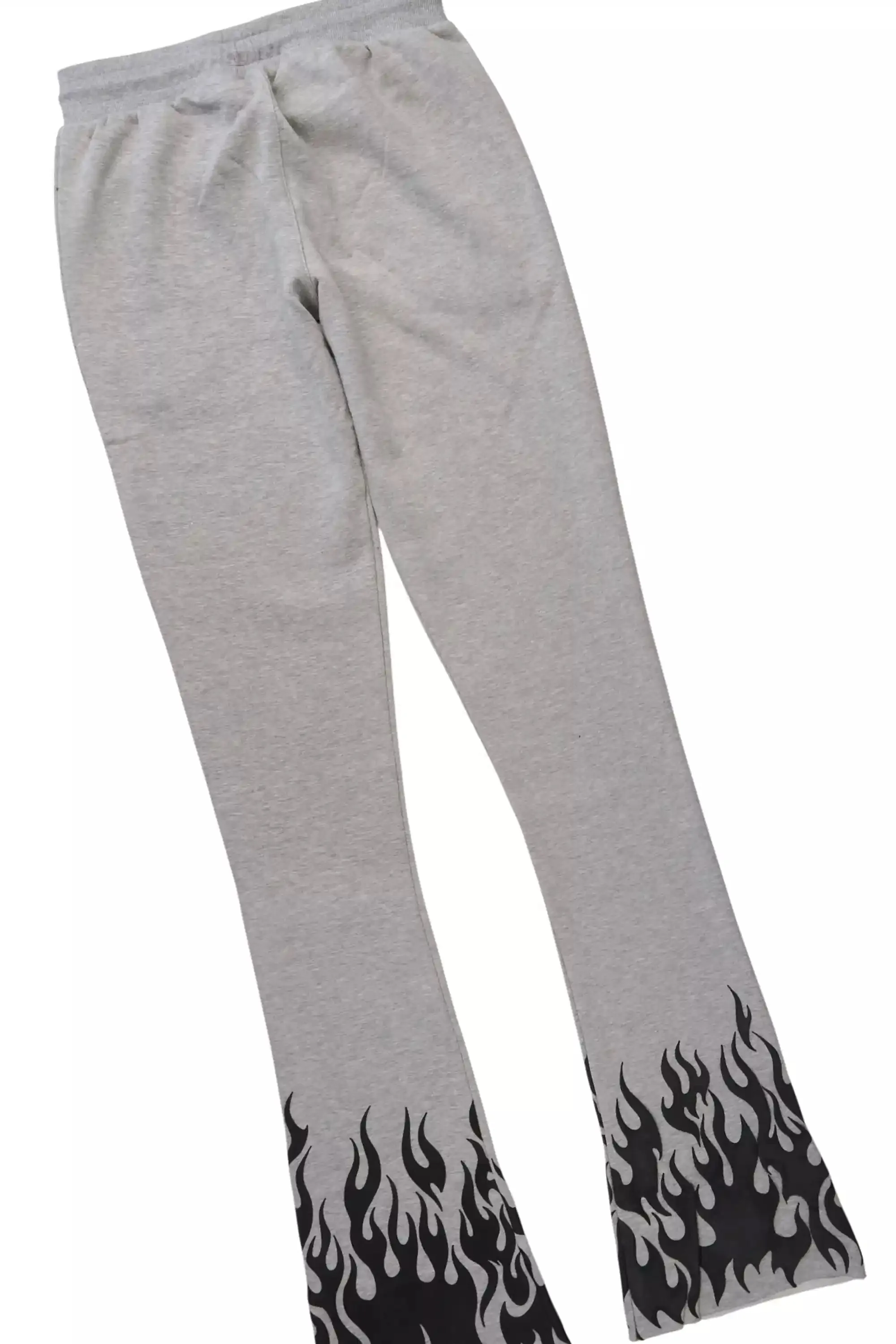 Bubble Heather Grey Stacked Flare Hoodie Pant Set sold by Rockstar Original product image thumbnail 5