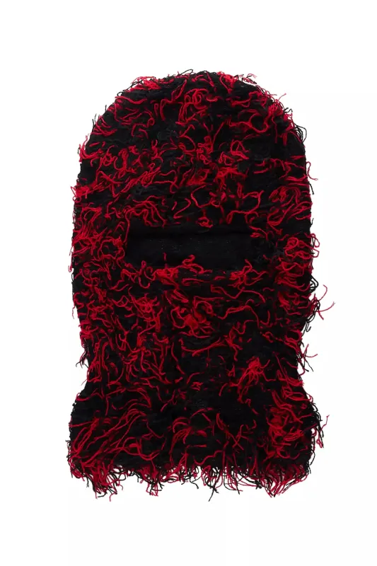 Otto Red/Black Fuzzy Ski Mask made by Rockstar Original