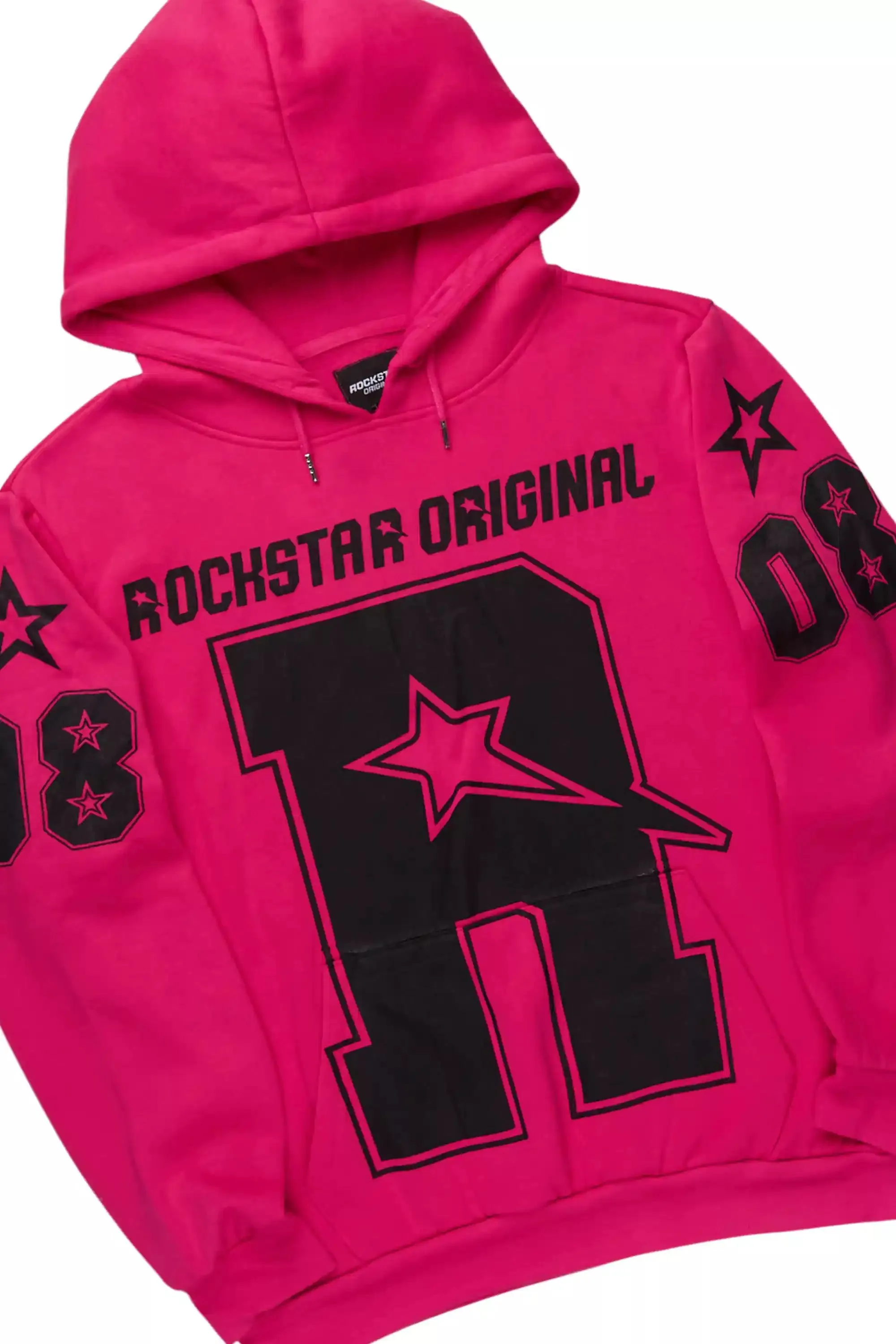 Skender Fuchsia/Black Hoodie/Stacked Flare Track Set sold by Rockstar Original product image thumbnail 2