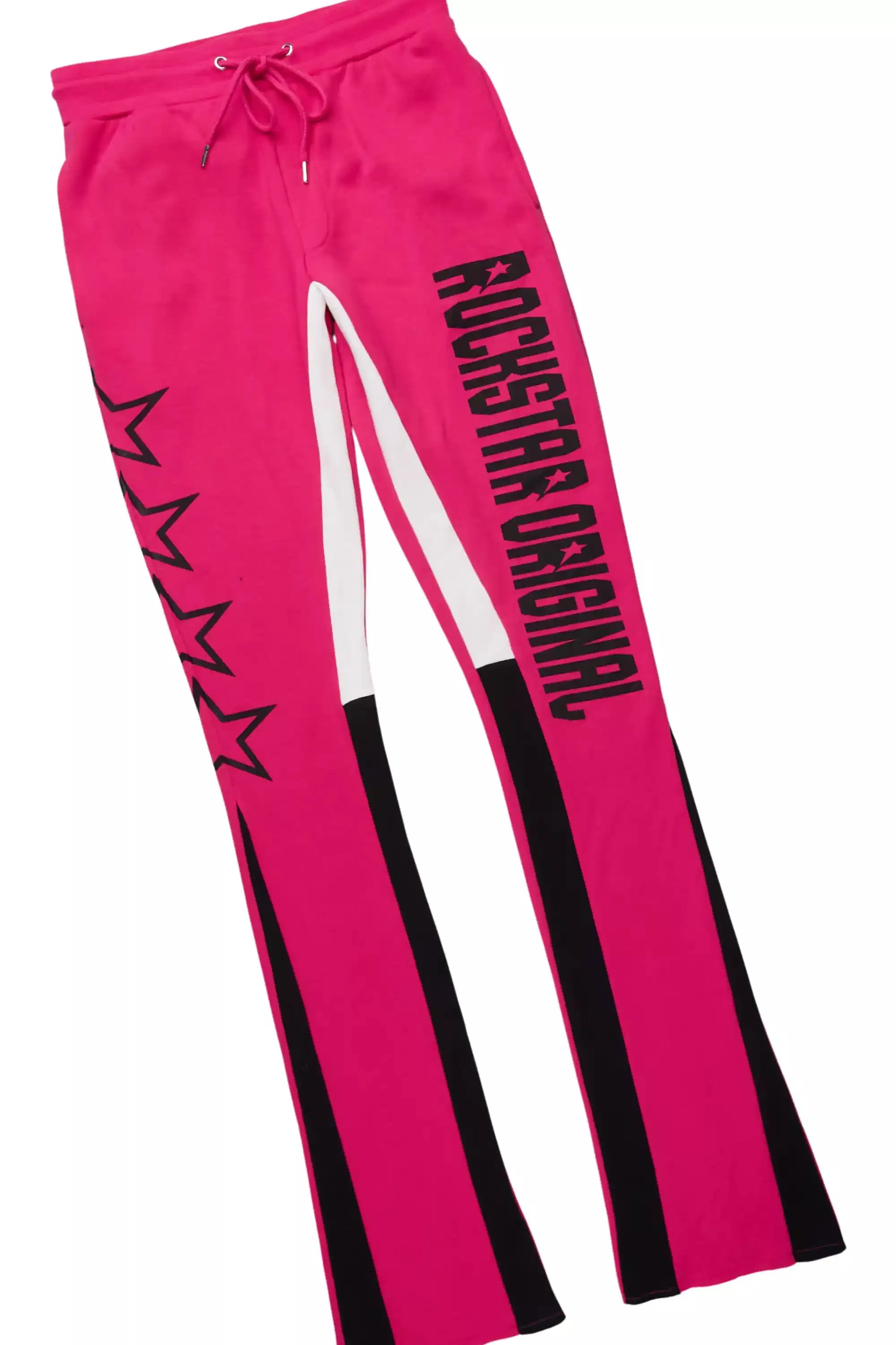 Skender Fuchsia/Black Hoodie/Stacked Flare Track Set sold by Rockstar Original product image thumbnail 4