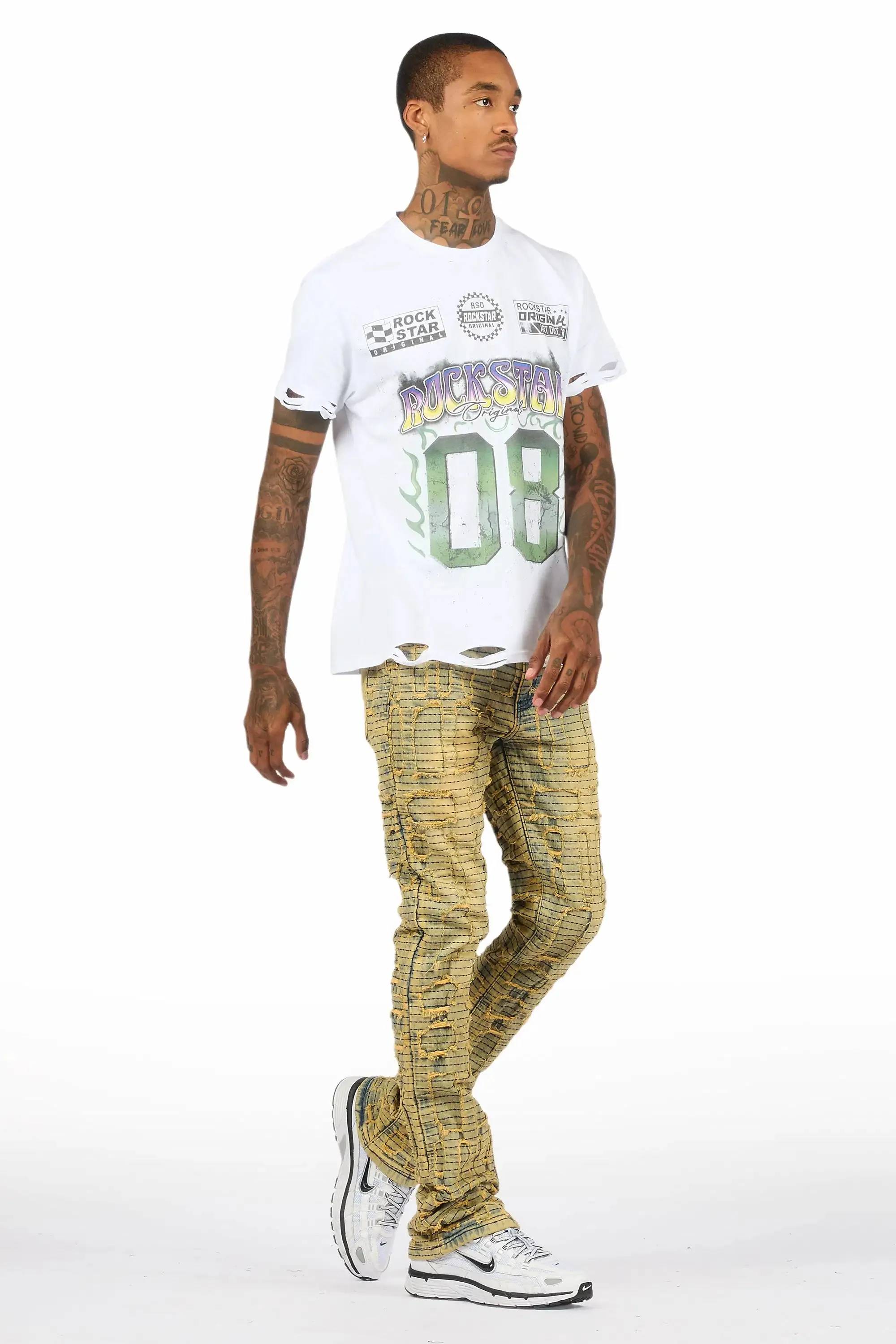 Gribo Vintage Stacked Flare Jean sold by Rockstar Original product image thumbnail 4