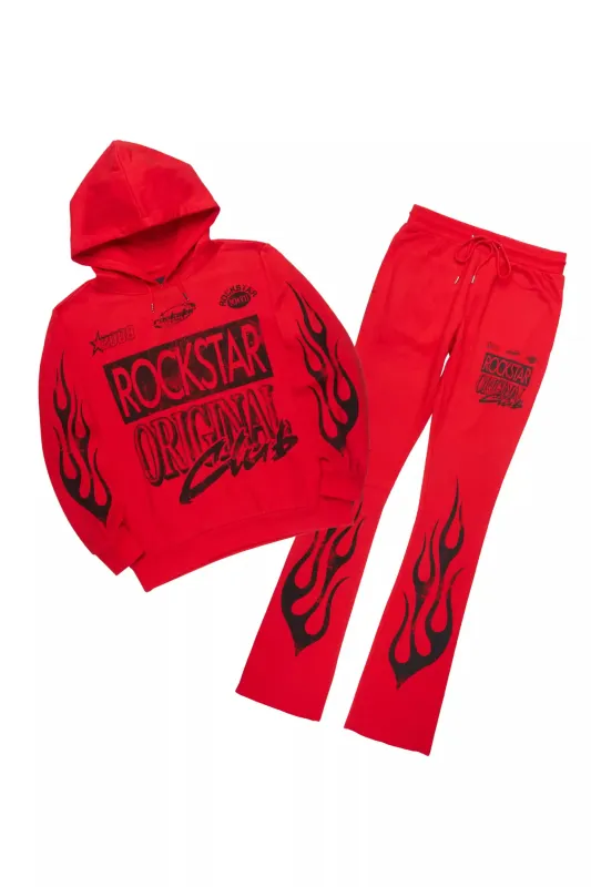 Rylok Red/Black Hoodie Stacked Track Set sold by Rockstar Original