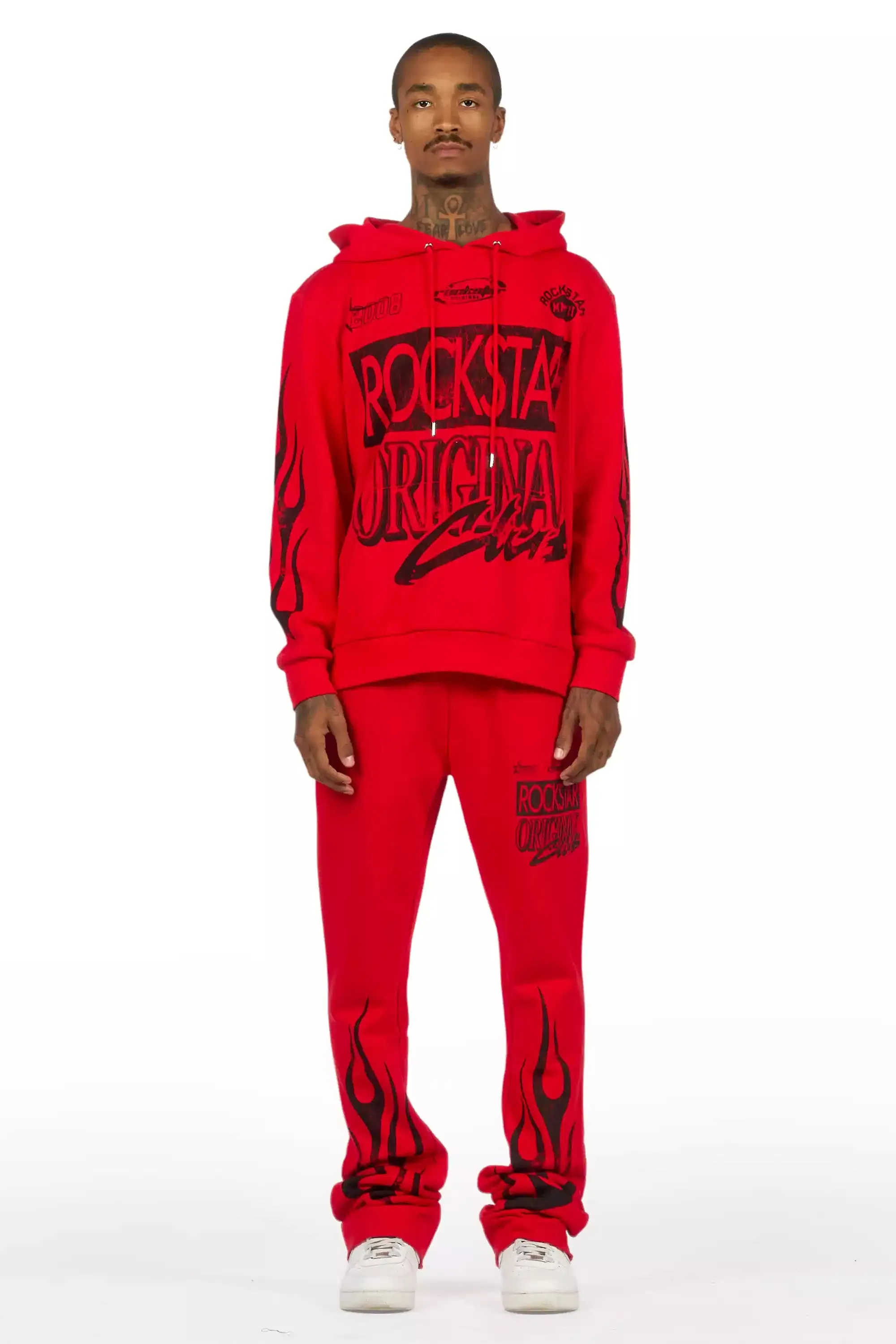 Rylok Red/Black Hoodie Stacked Track Set sold by Rockstar Original product image thumbnail 2