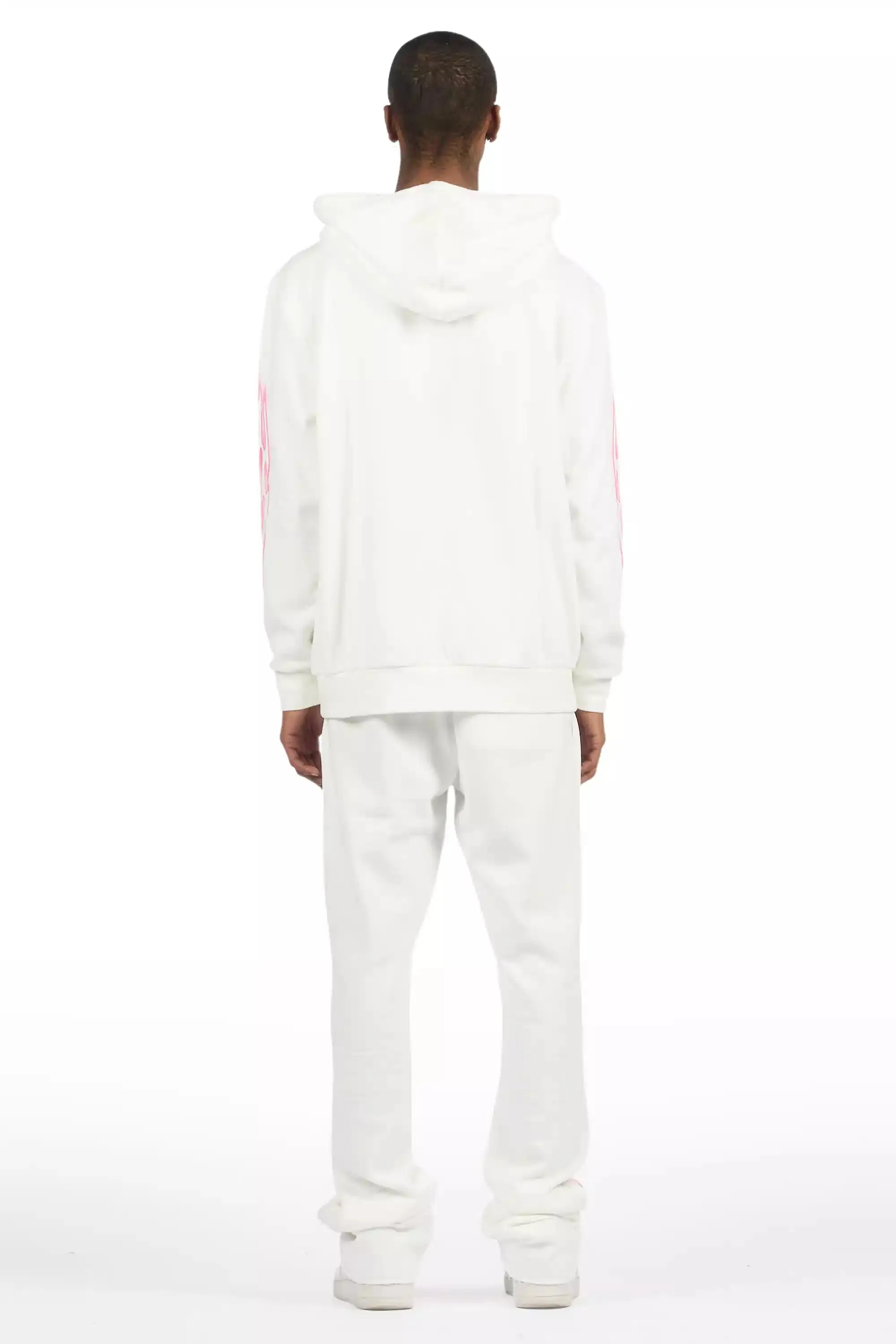 Eros White Hoodie/Stacked Pant Track Set sold by Rockstar Original product image thumbnail 5
