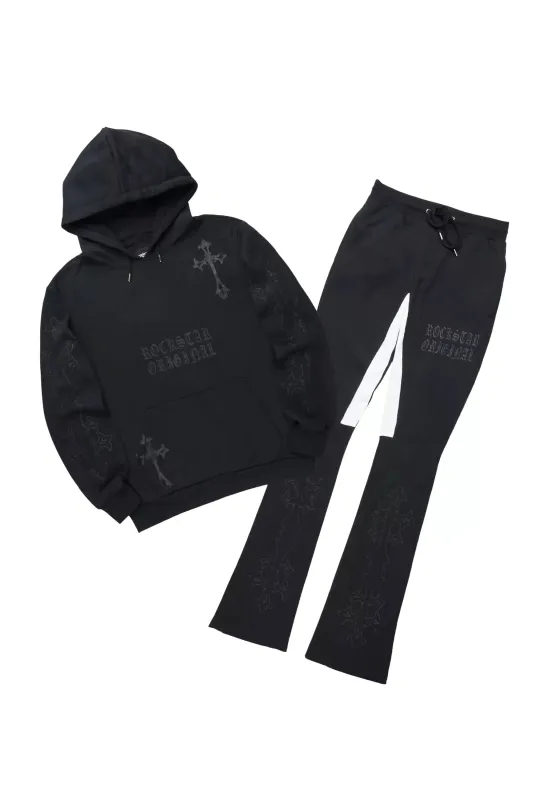 Navion Black Hoodie/Stacked Flare Track Set sold by Rockstar Original
