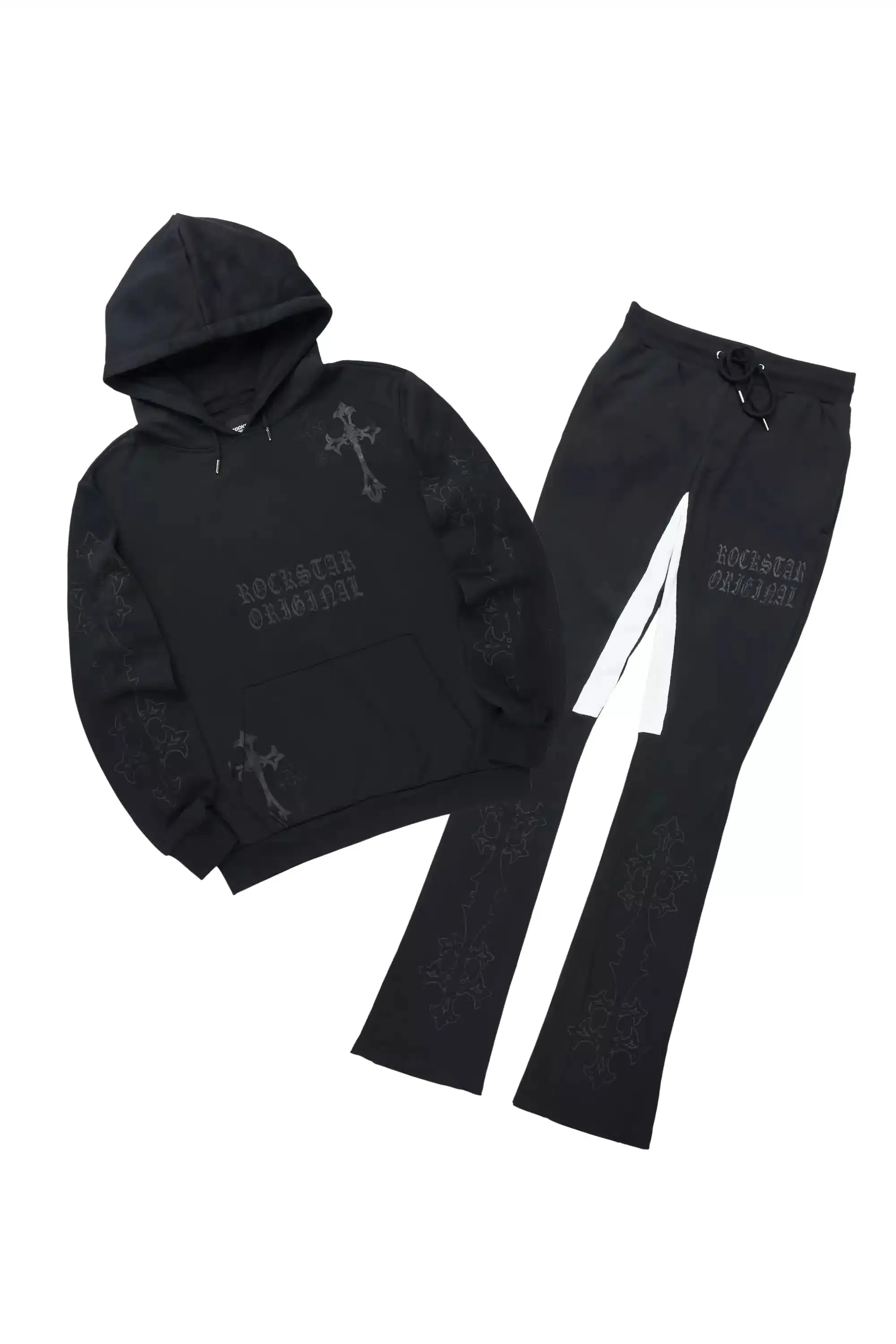 Navion Black Hoodie/Stacked Flare Track Set sold by Rockstar Original