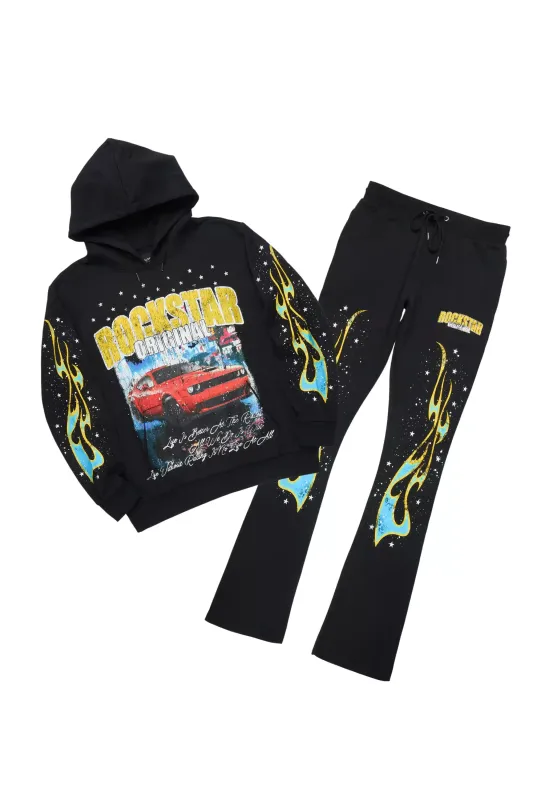 Tokyo Car Black Hoodie Stacked Track Set sold by Rockstar Original