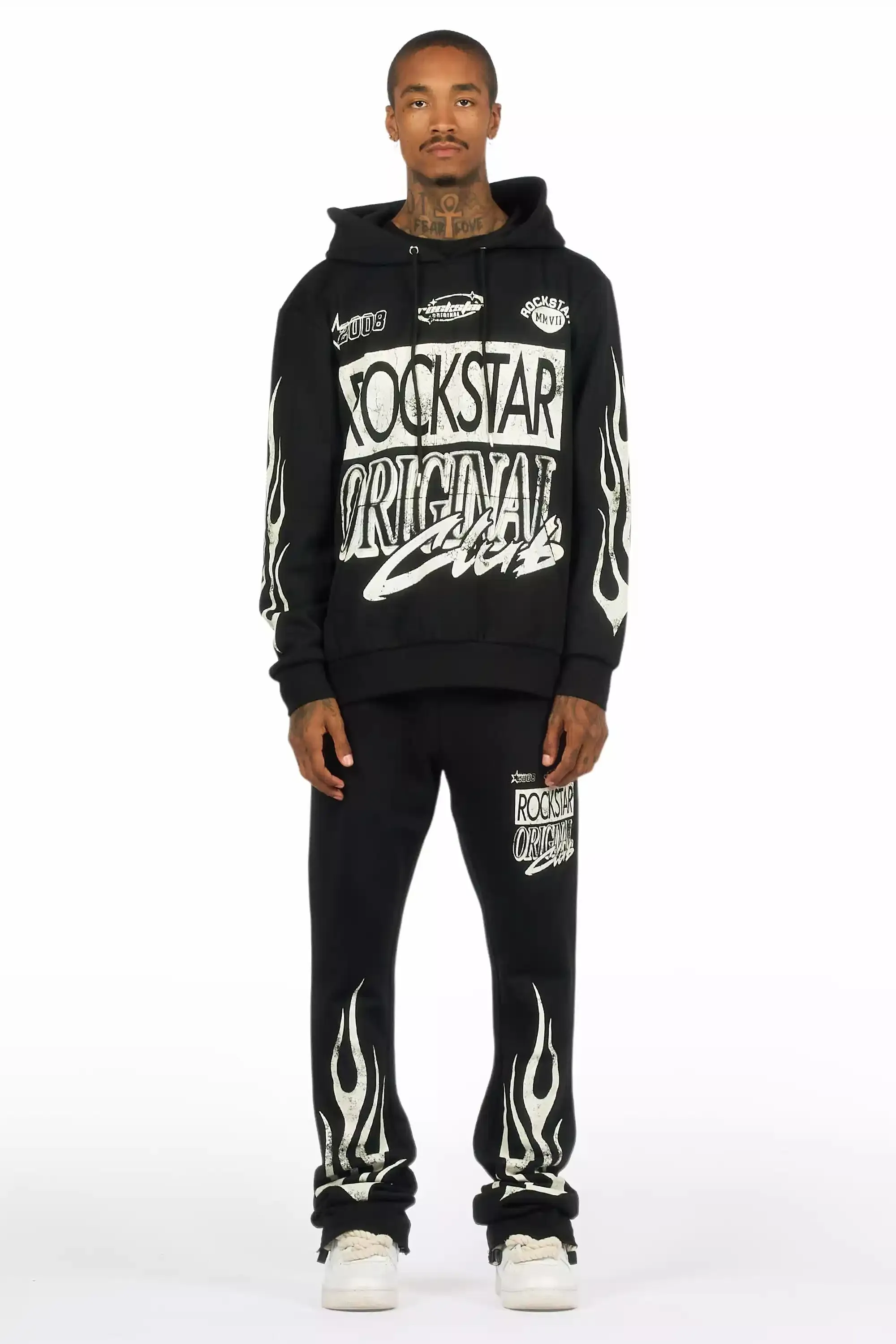 Rylok Black Hoodie Stacked Track Set sold by Rockstar Original product image thumbnail 2