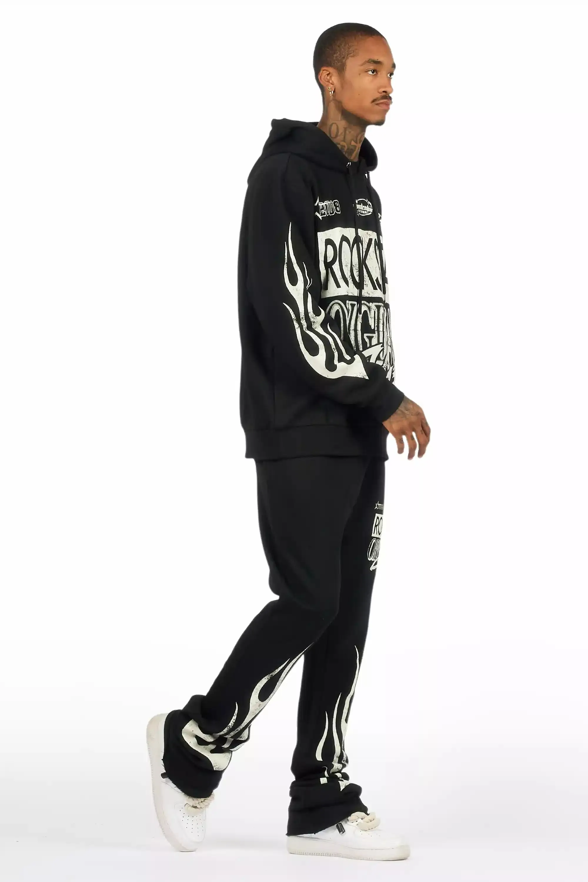Rylok Black Hoodie Stacked Track Set sold by Rockstar Original product image thumbnail 3