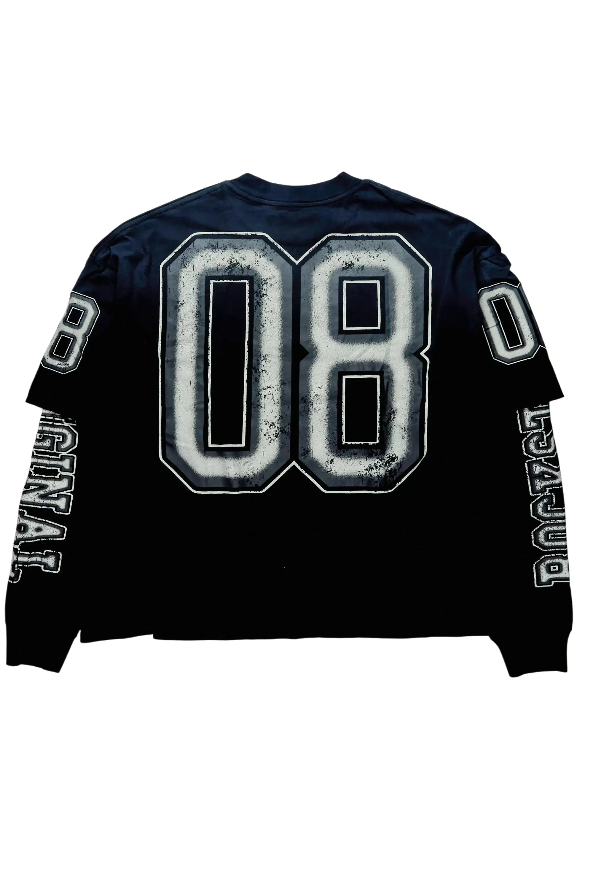 Fields Black/Grey Double Layer Long Sleeve Graphic T-Shirt sold by Rockstar Original product image thumbnail 3