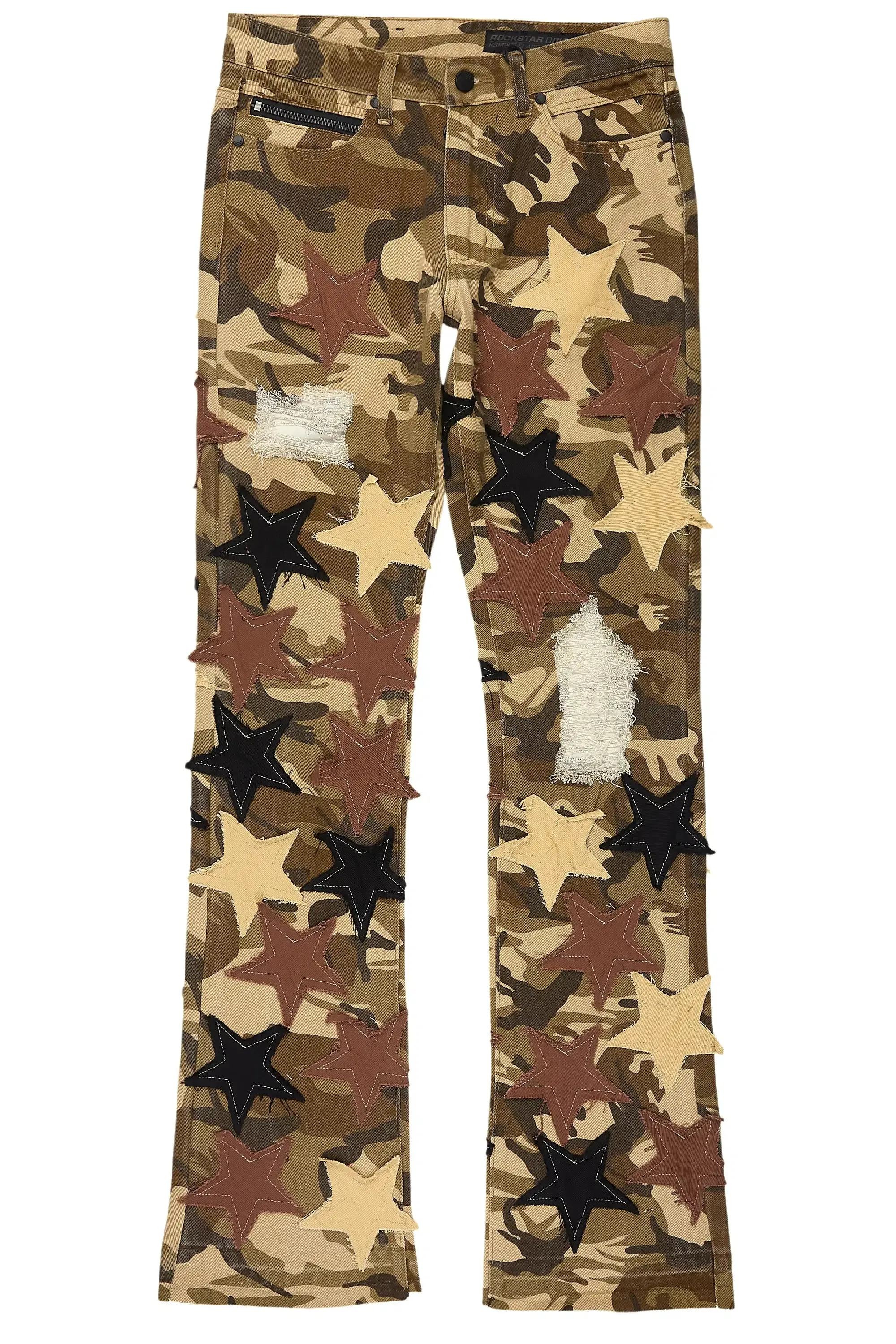 StarLane Brown Camo Stacked Flare Jean sold by Rockstar Original product image thumbnail 2