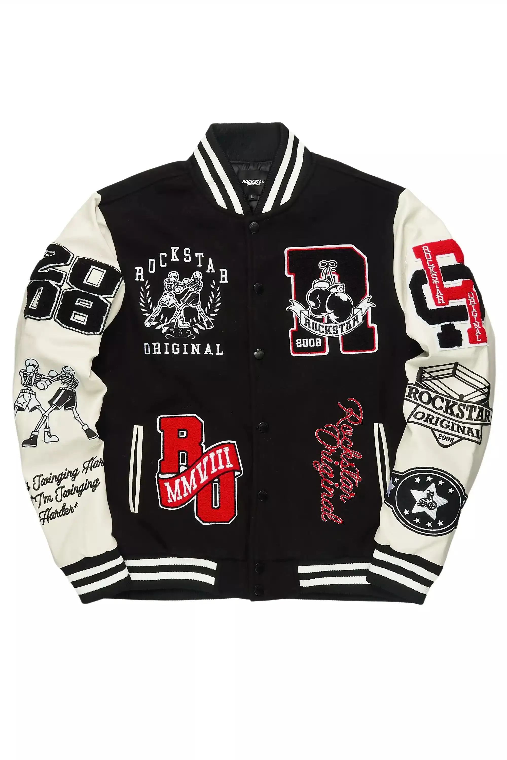 Lutador Black Varsity Jacket sold by Rockstar Original