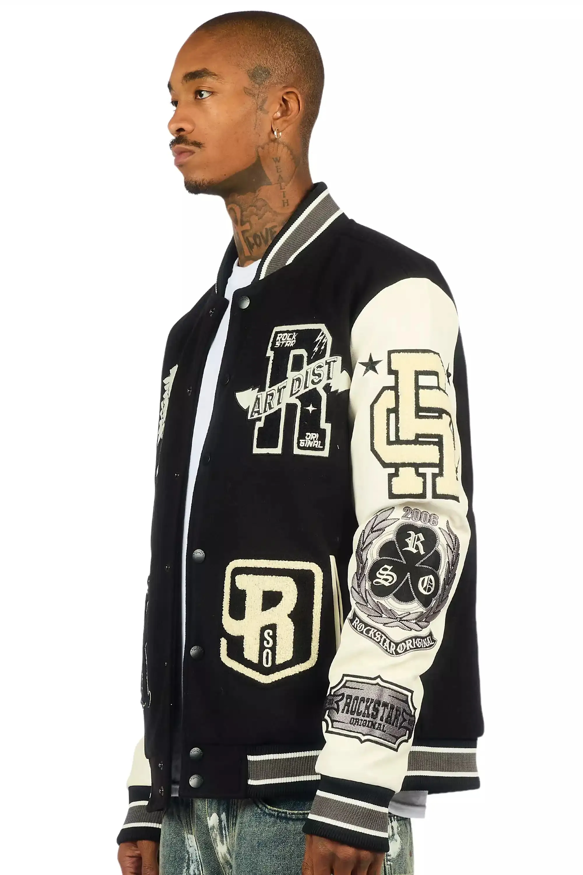 Champion Black Varsity Jacket sold by Rockstar Original product image thumbnail 5