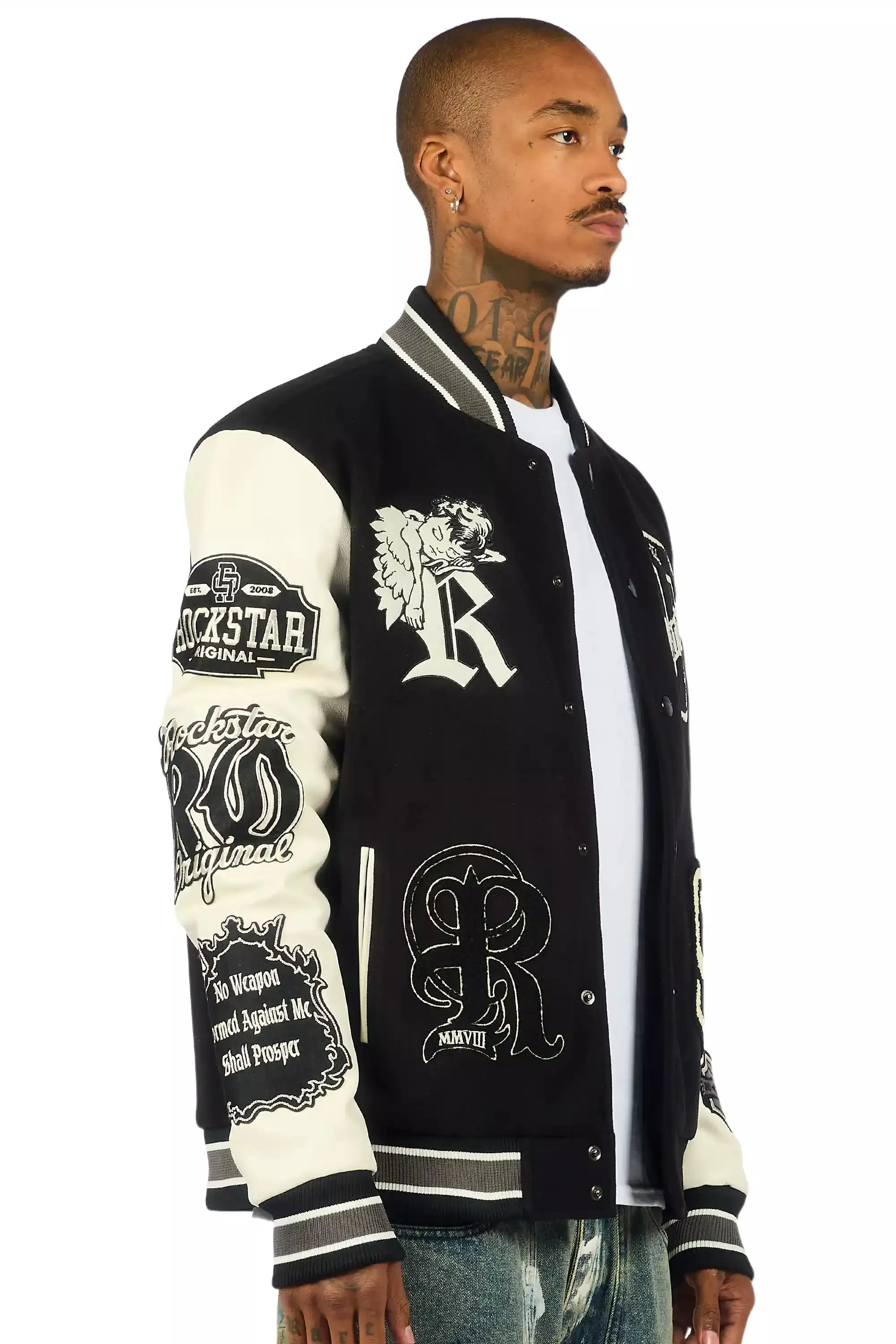 Champion Black Varsity Jacket sold by Rockstar Original product image thumbnail 3