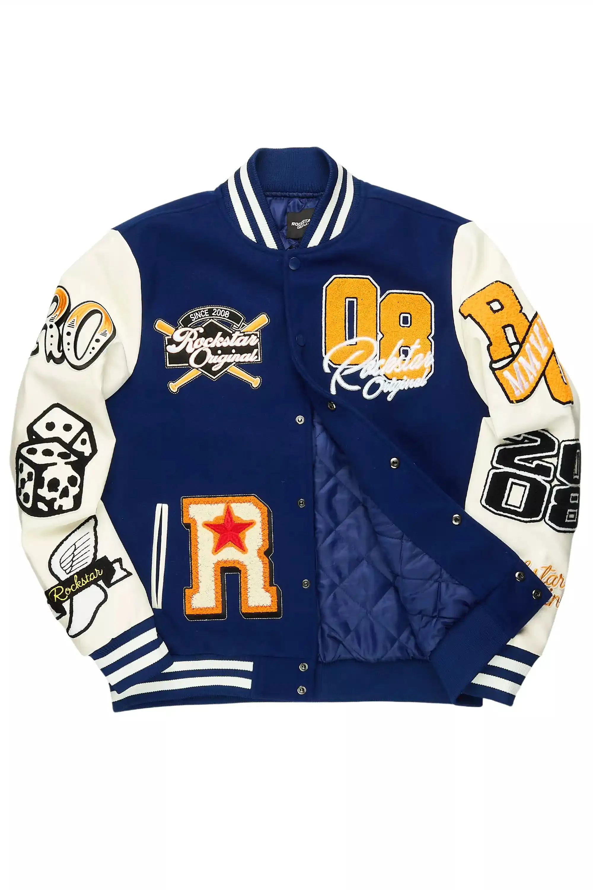 Forbidden Navy Varsity Jacket sold by Rockstar Original product image thumbnail 2