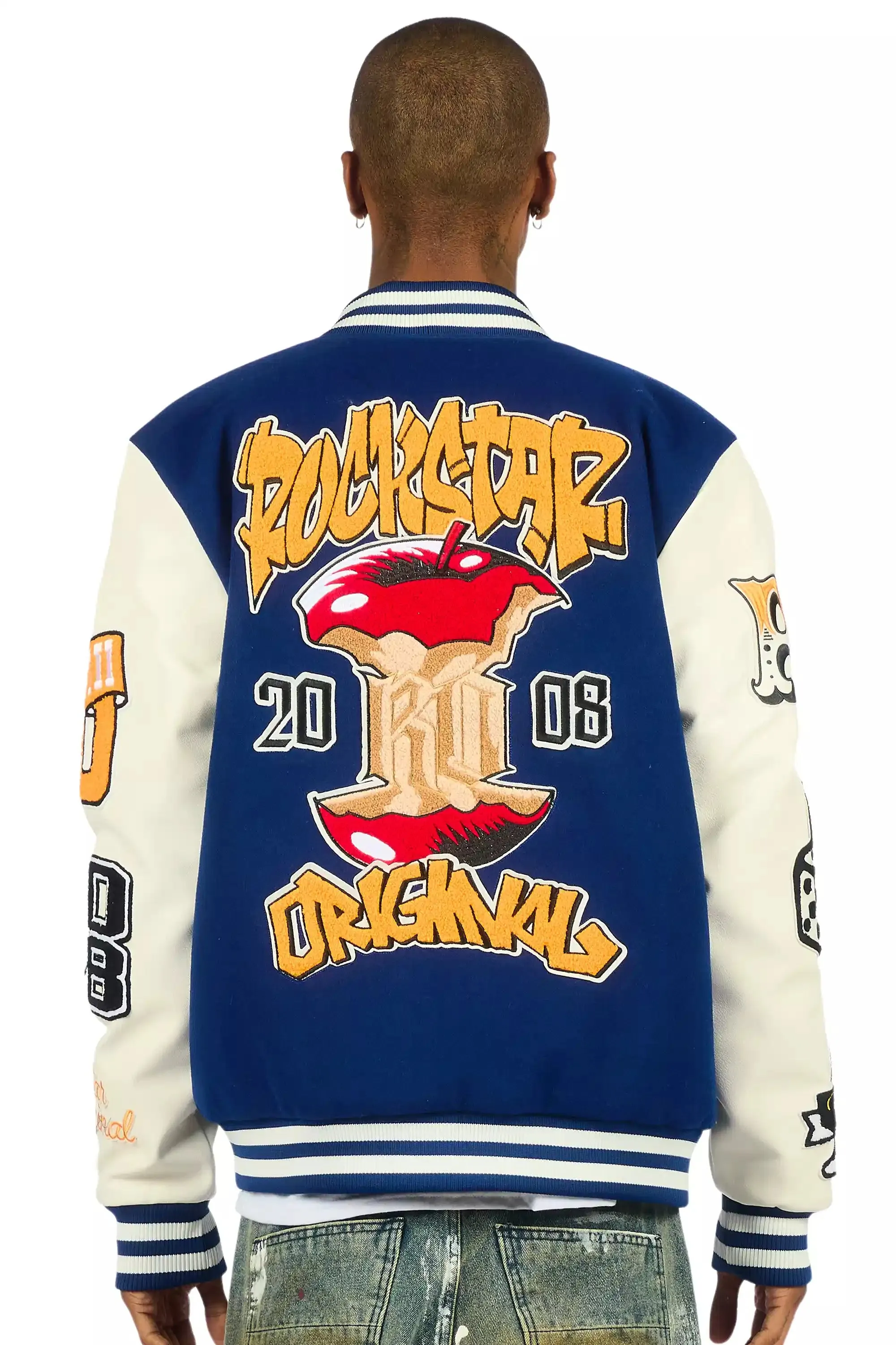 Forbidden Navy Varsity Jacket sold by Rockstar Original product image thumbnail 5