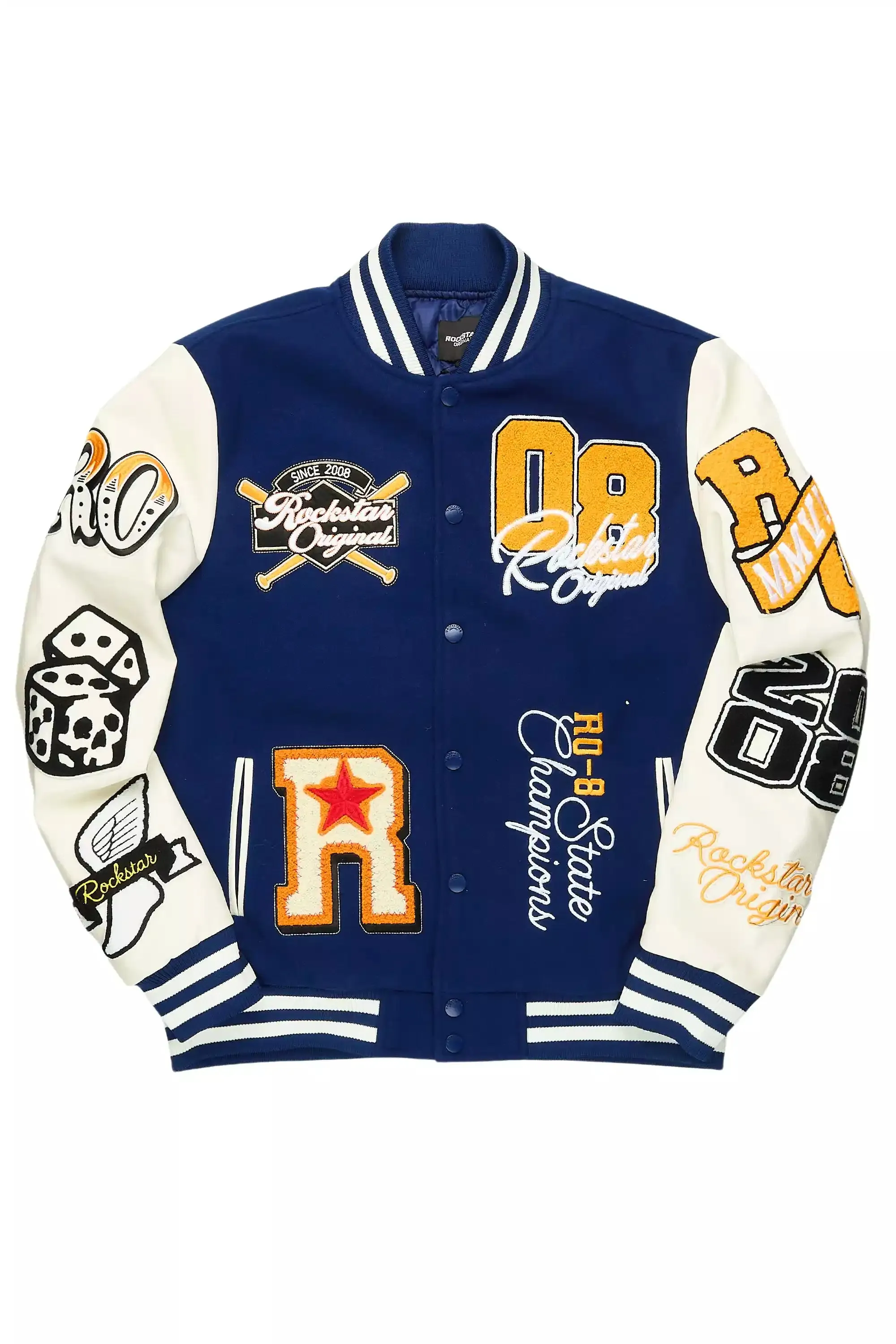 Forbidden Navy Varsity Jacket sold by Rockstar Original