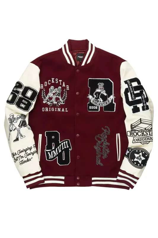 Lutador Maroon Varsity Jacket sold by Rockstar Original